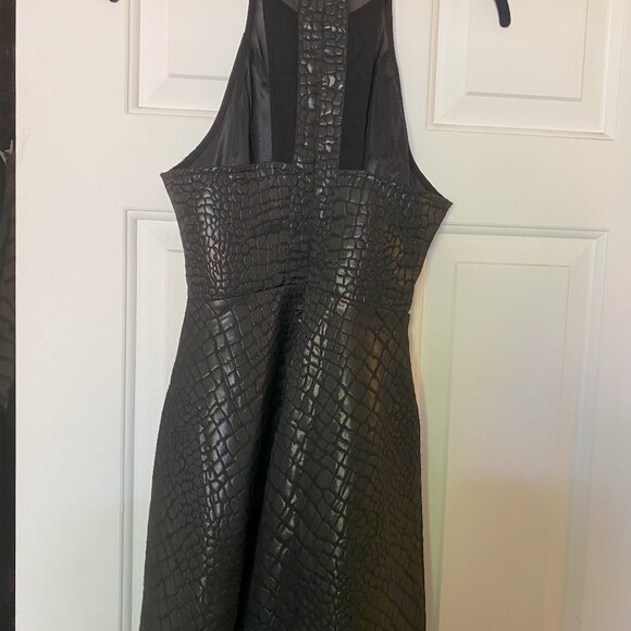 ASTR the Label Black Crocodile Mini Dress, Racerback, Fit and Flare, Womens XS - Picture 6 of 8